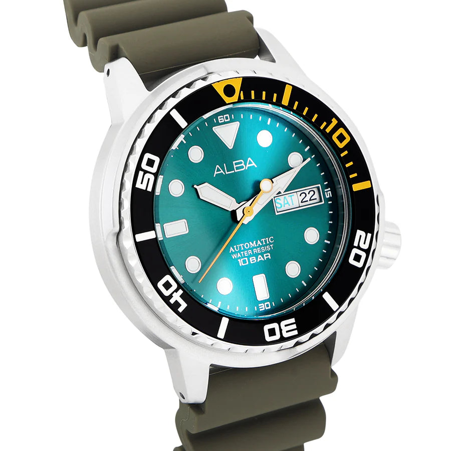 Alba Aqua Green Dial Mechanical AL4249X1 - KRISHNA WATCH COMPANY