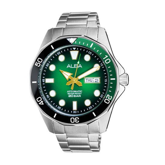 ALBA Green-Black Gradation Dial Automatic Watch AL4537X1 - KRISHNA WATCH COMPANY