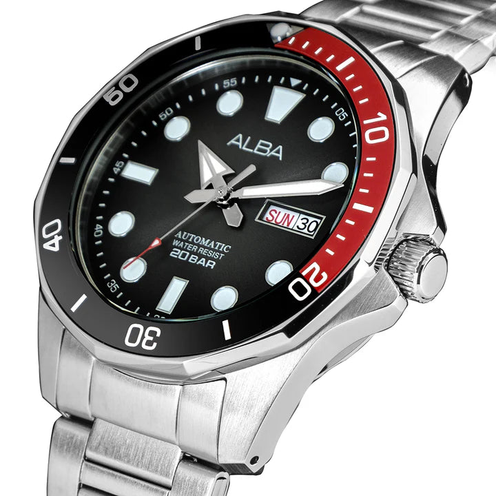 ALBA Grey-Black Gradation Dial Automatic Watch AL4539X1 - KRISHNA WATCH COMPANY