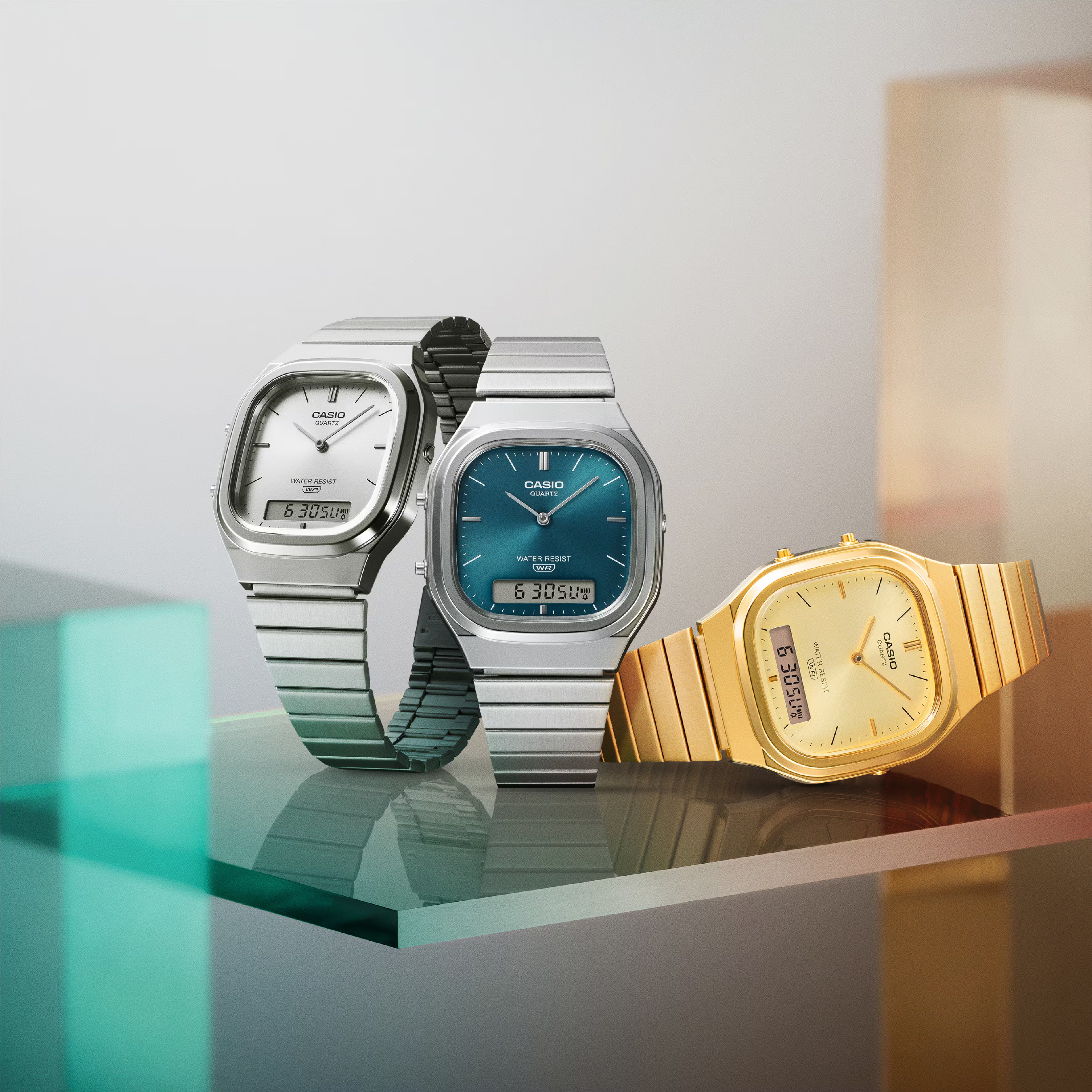 Casio Vintage Analog-Digital Watch AQ240E-7ADF - D420 - KRISHNA WATCH COMPANY