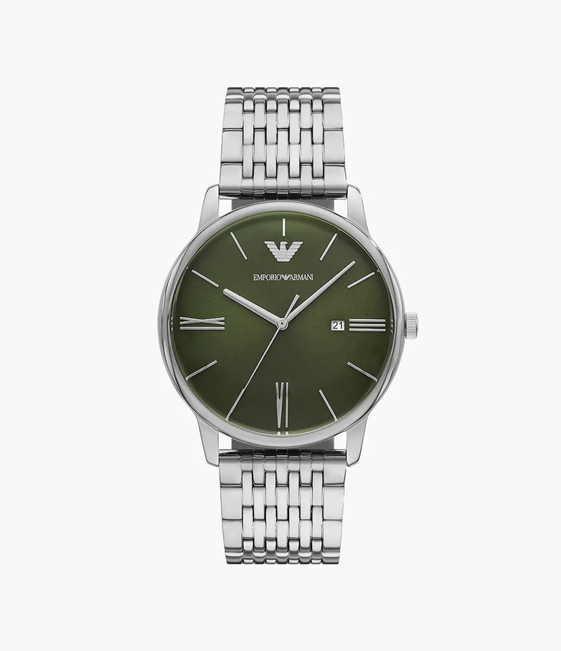 Emporio Armani Three-Hand Date Stainless Steel Watch - AR11644