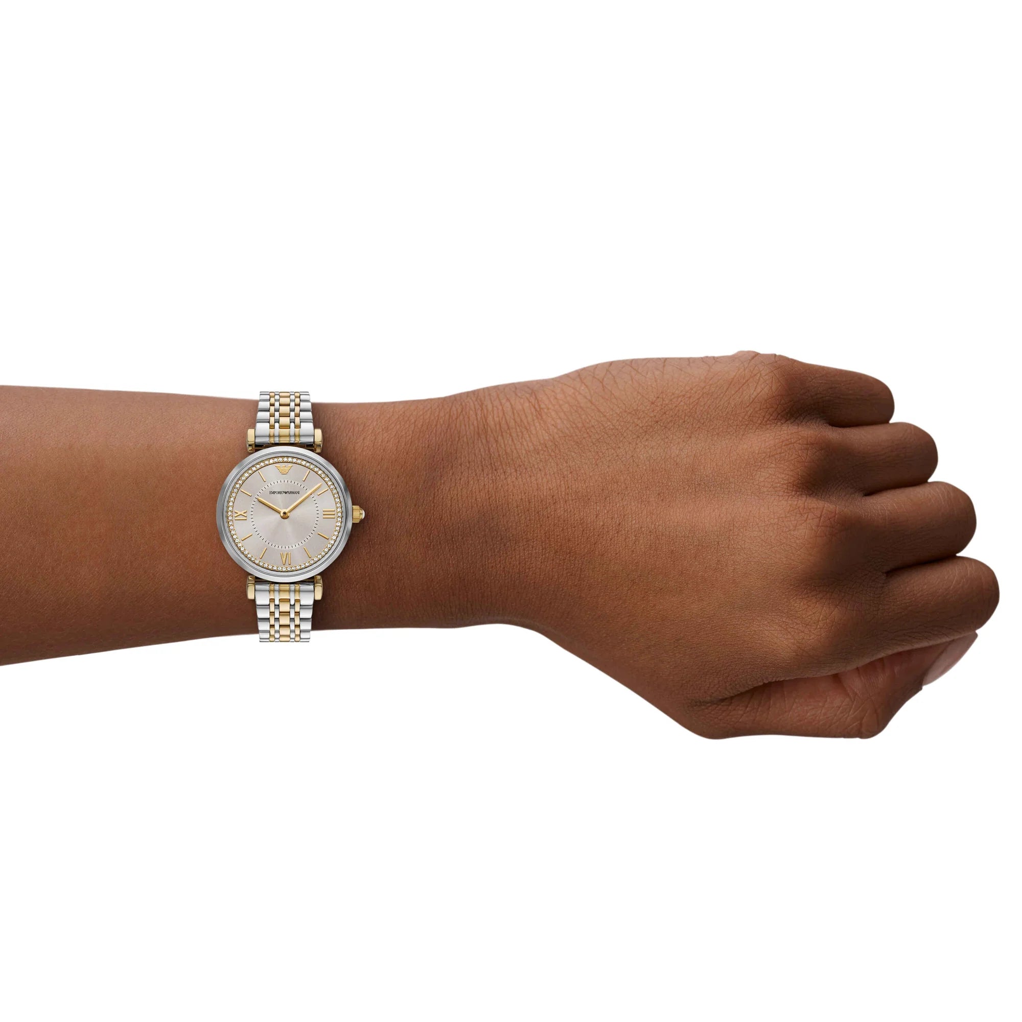 Emporio Armani Two-Tone Stainless Steel Brown Dial Watch - AR11702 - KRISHNA WATCH COMPANY