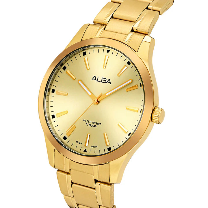 Alba Gold Metallic Strap Watch ARX018X1 - KRISHNA WATCH COMPANY
