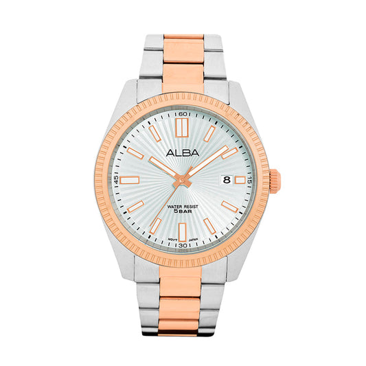 ALBA Silver White Patterned Dial Watch AS9S62X1