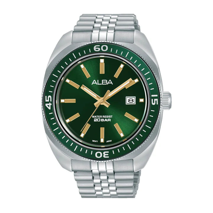 ALBA Emerald Green Dial Quartz Watch - AS9T77X1 - KRISHNA WATCH COMPANY