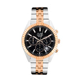 ALBA Black-Gold Dial Chronograph Watch-AT3H12X1