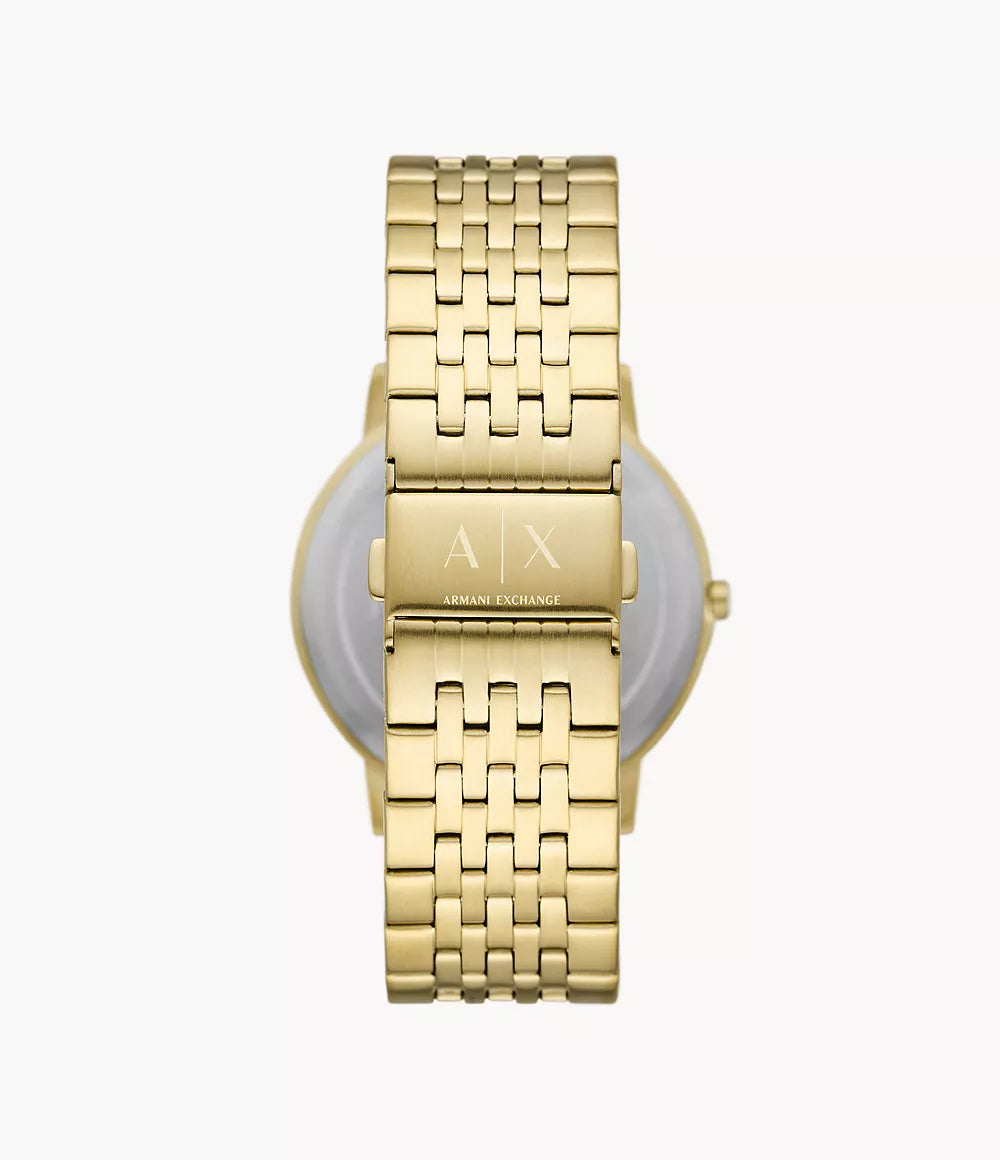 Armani Exchange Two-Hand Gold-Tone Stainless Steel Watch AX2871 - KRISHNA WATCH COMPANY