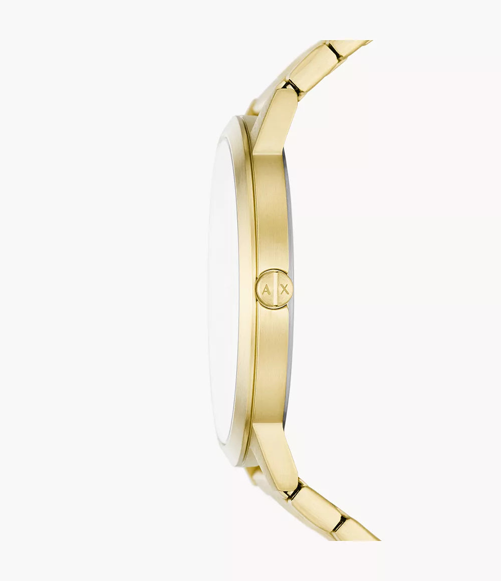 Armani Exchange Two-Hand Gold-Tone Stainless Steel Watch AX2871 - KRISHNA WATCH COMPANY