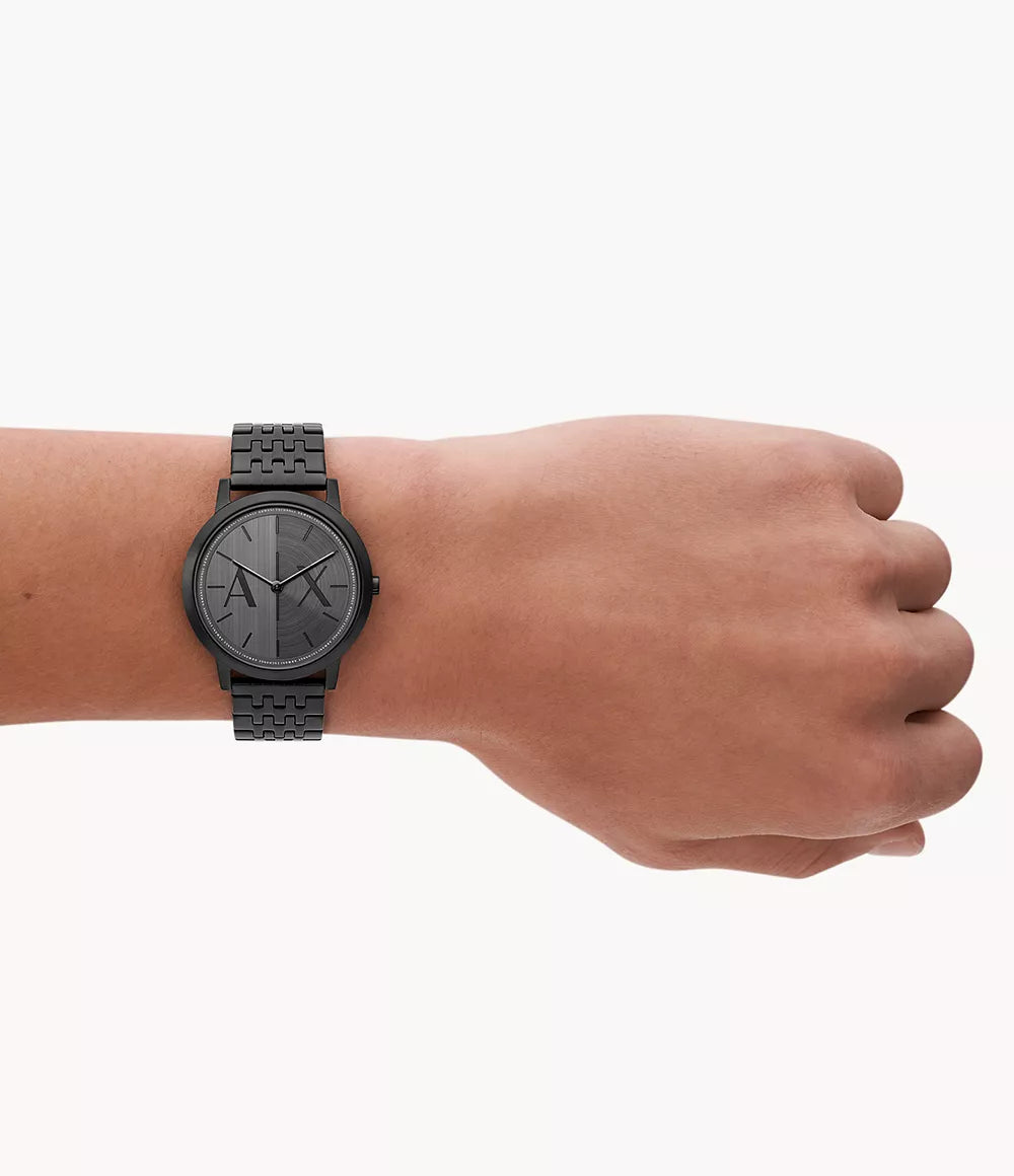 Armani Exchange Two-Hand Black Stainless Steel Watch AX2872 - KRISHNA WATCH COMPANY