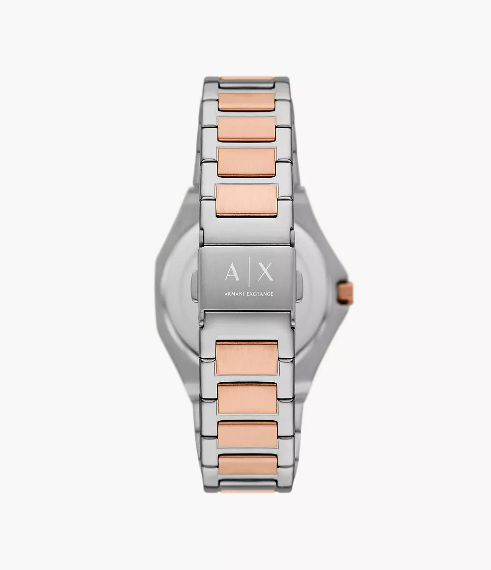 Armani Exchange Three-Hand Two-Tone Stainless Steel Watch AX4607 - KRISHNA WATCH COMPANY