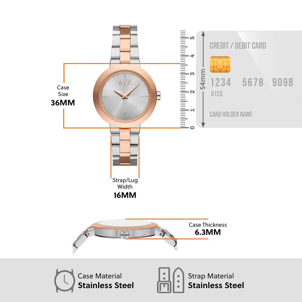 Armani Exchange Two Tone Watch - AX5172 - KRISHNA WATCH COMPANY