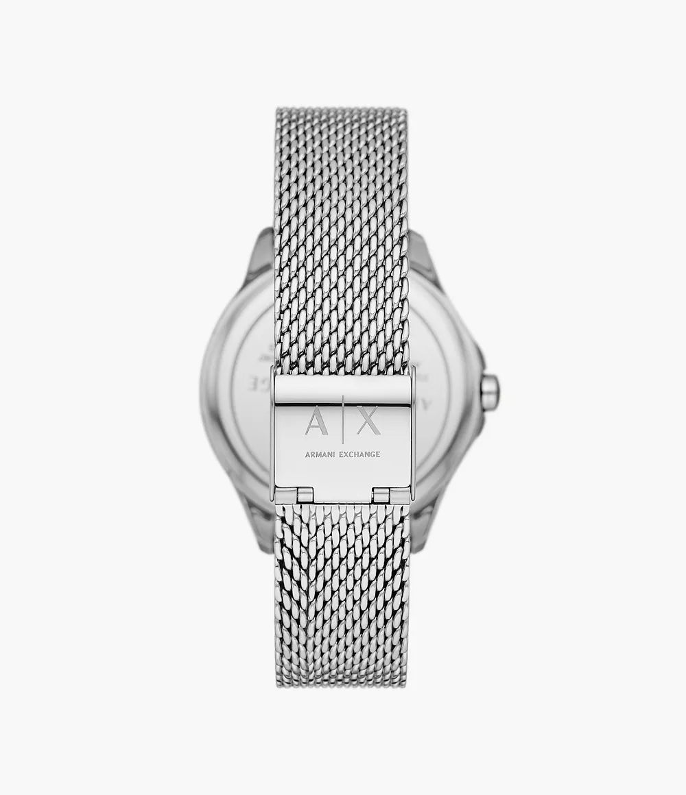 Armani Exchange Three-Hand Stainless Steel Mesh Watch AX5273 - KRISHNA WATCH COMPANY