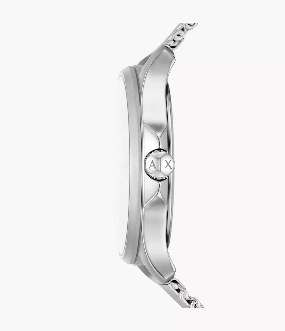Armani Exchange Three-Hand Stainless Steel Mesh Watch AX5273 - KRISHNA WATCH COMPANY