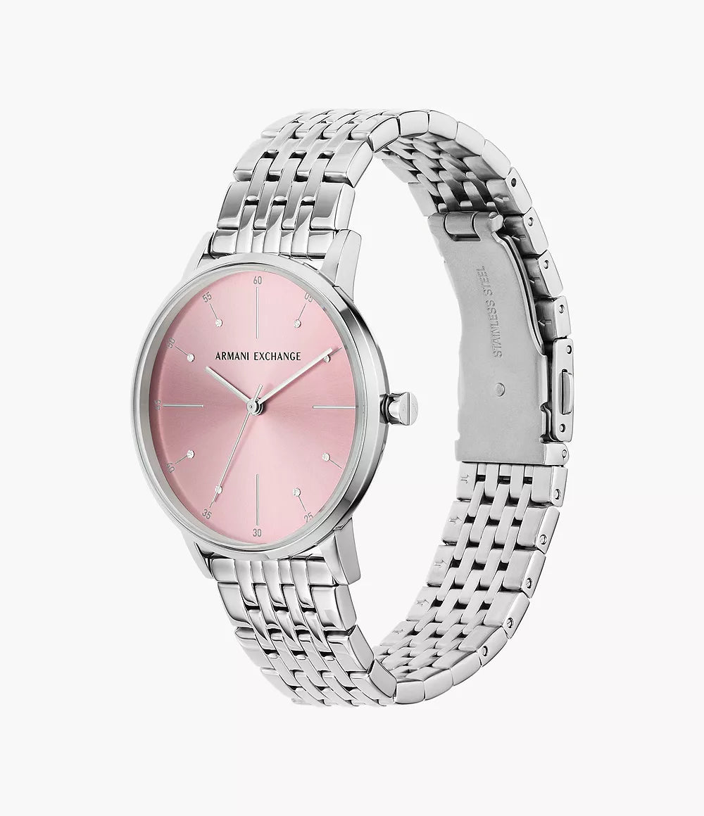 Armani Exchange Three-Hand Stainless Steel Watch AX5591 - KRISHNA WATCH COMPANY