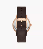 Armani Exchange Three-Hand Brown Leather Watch AX5592