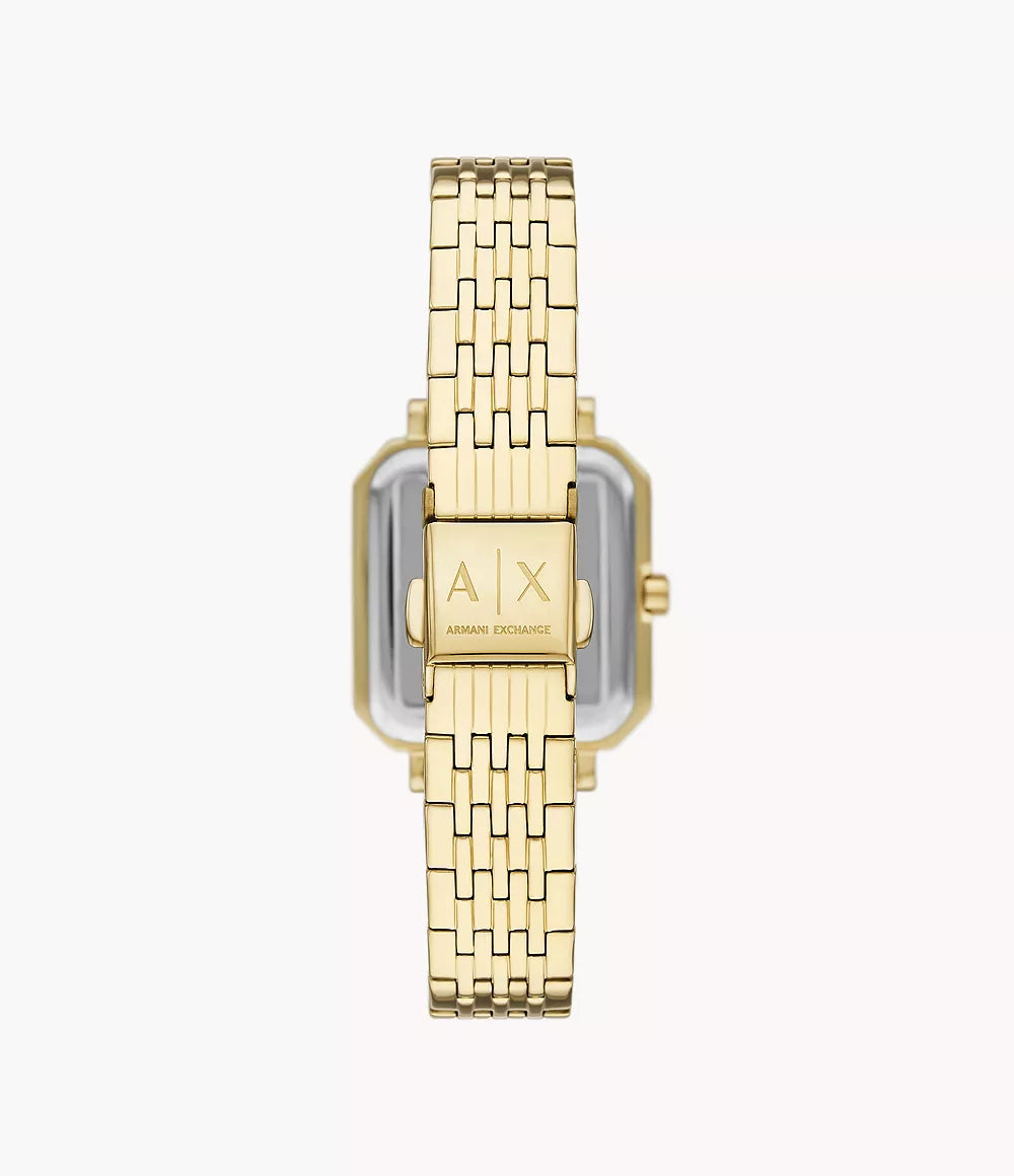 Armani Exchange Three-Hand Gold-Tone Stainless Steel Watch - AX5725 - KRISHNA WATCH COMPANY