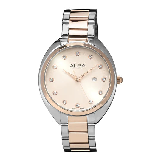 ALBA Pale Pink AWith Rose Gold-AH7CT8X1 - KRISHNA WATCH COMPANY
