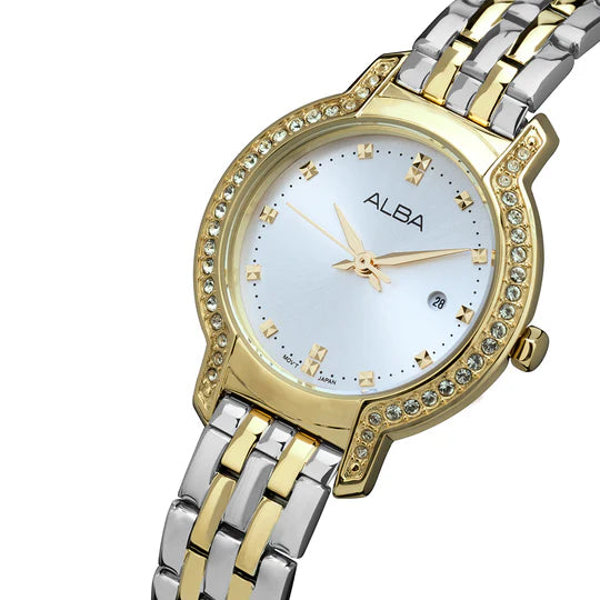 Alba Gold Case Encrusted With Crystals-AH7CM2X1 - KRISHNA WATCH COMPANY