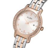 ALBA Rose Gold Case Encrusted With Crystals-AH7CM0X1