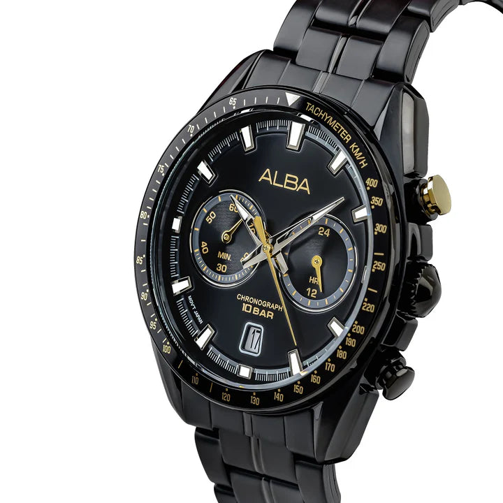 Alba Black Dial Chronograph Watch A4B013X1 - KRISHNA WATCH COMPANY