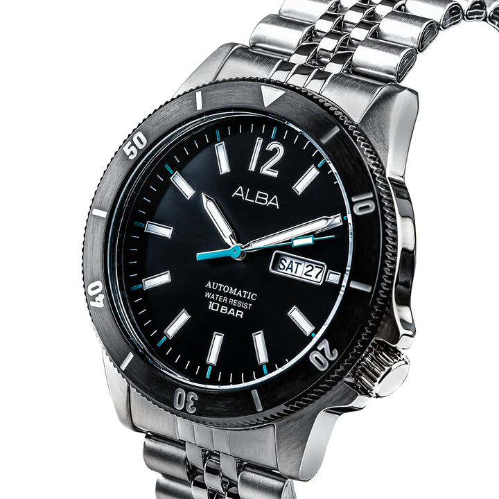 Alba Men Black Dial Automatic Watch – AL4645X1 - KRISHNA WATCH COMPANY