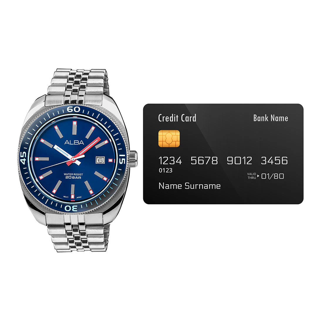 ALBA Blue Dial Quartz Watch For Men AS9T79X1 - KRISHNA WATCH COMPANY