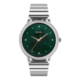 Noise Diva Araya Smartwatch for Women with AMOLED Display (850 Nits), 60 Precision-Set Crystals, Cycle Tracking, Skin Temperature, SOS with Live Location, 100+ Watch Faces - Iconic Silver