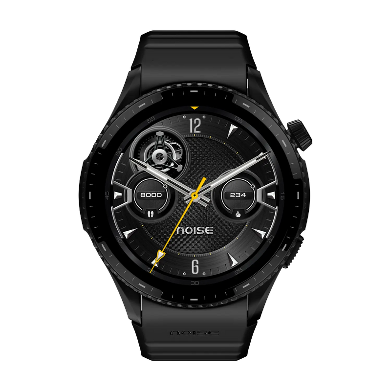 Noise Newly Launched Halo 3 Smart Watch with 1.43” AMOLED Display, 1000 NITS Brightness, Premium Metal Design, Powered by AI Pro, AI Transcription, Morning Briefs, 7-Day Battery (Rich Black)