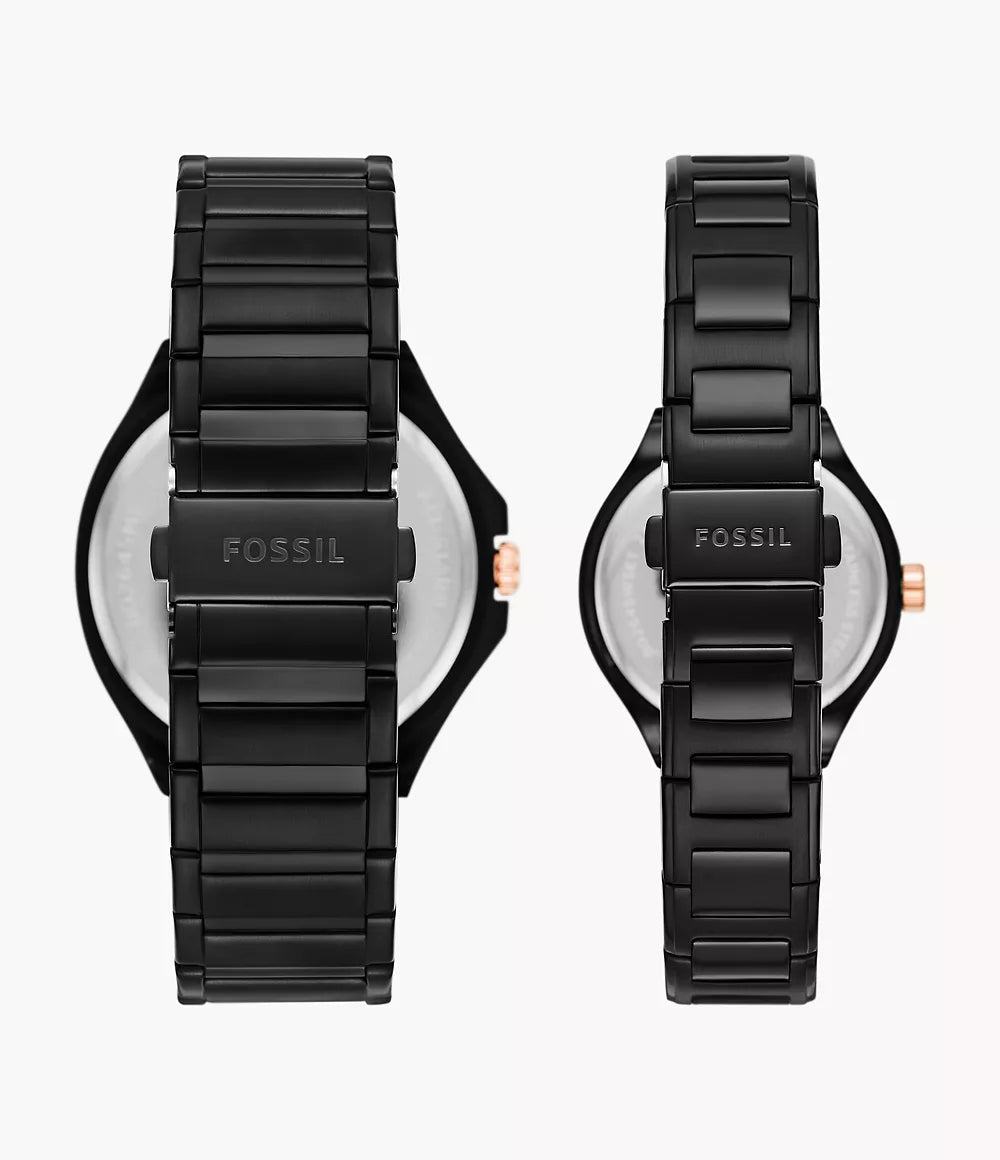 Fossil Evanston Analog Couple Watch - BQ2645SET - KRISHNA WATCH COMPANY