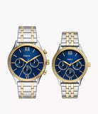 Fossil Fenmore Multifunction Two-Tone Stainless Steel Watch Set - BQ2900SET - KRISHNA WATCH COMPANY