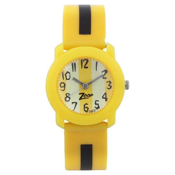 Zoop By Titan Quartz Analog Yellow Dial PU Strap Watch for Kids 3025pp03 - KRISHNA WATCH COMPANY