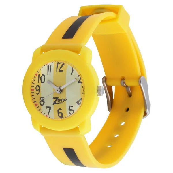 Zoop By Titan Quartz Analog Yellow Dial PU Strap Watch for Kids 3025pp03
