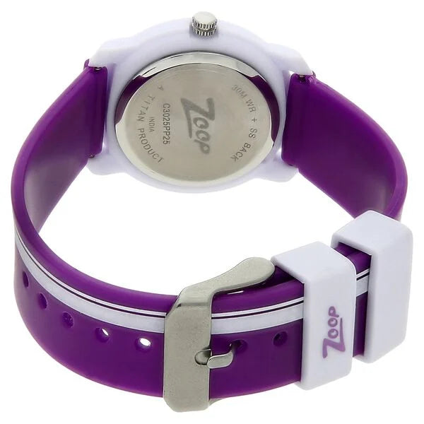 Zoop By Titan Quartz Analog Purple Dial Plastic Strap Watch for Kids 3025pp25 - KRISHNA WATCH COMPANY