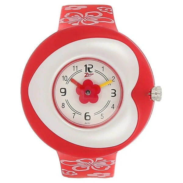 Zoop By Titan Quartz Analog Silver Dial Plastic Strap Watch for Kids 4007pp01