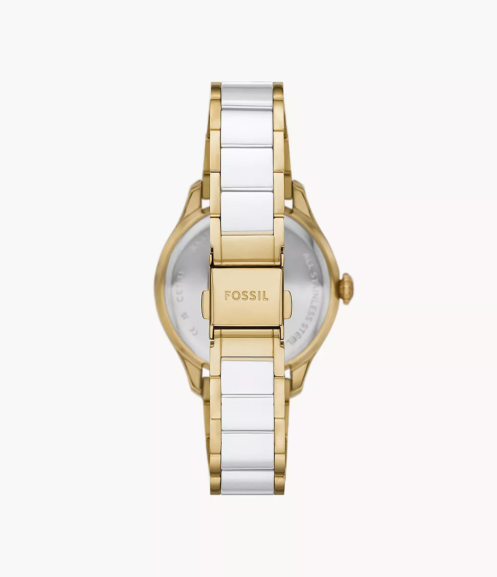 FOSSIL Gilmore Dual-Tone Analog Watch - CE1131 - KRISHNA WATCH COMPANY