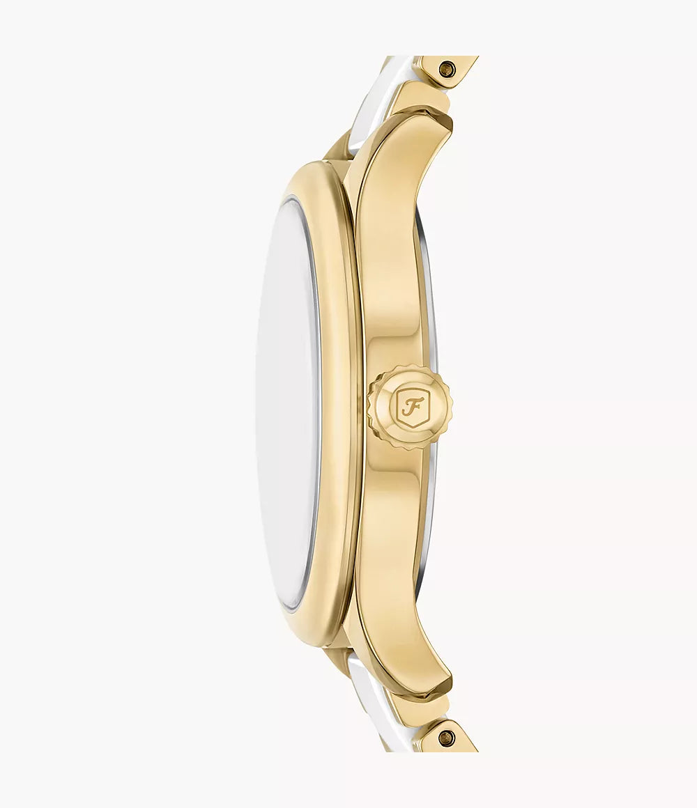 FOSSIL Gilmore Dual-Tone Analog Watch - CE1131 - KRISHNA WATCH COMPANY