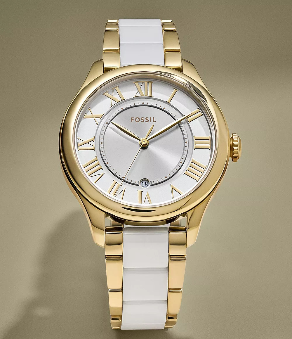FOSSIL Gilmore Dual-Tone Analog Watch - CE1131 - KRISHNA WATCH COMPANY