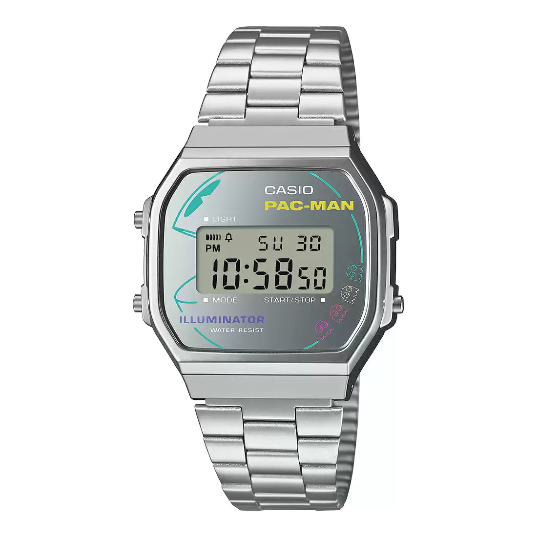 Casio's VINTAGE COLLECTION A168WEPC-7ADR - D380 pacman - KRISHNA WATCH COMPANY