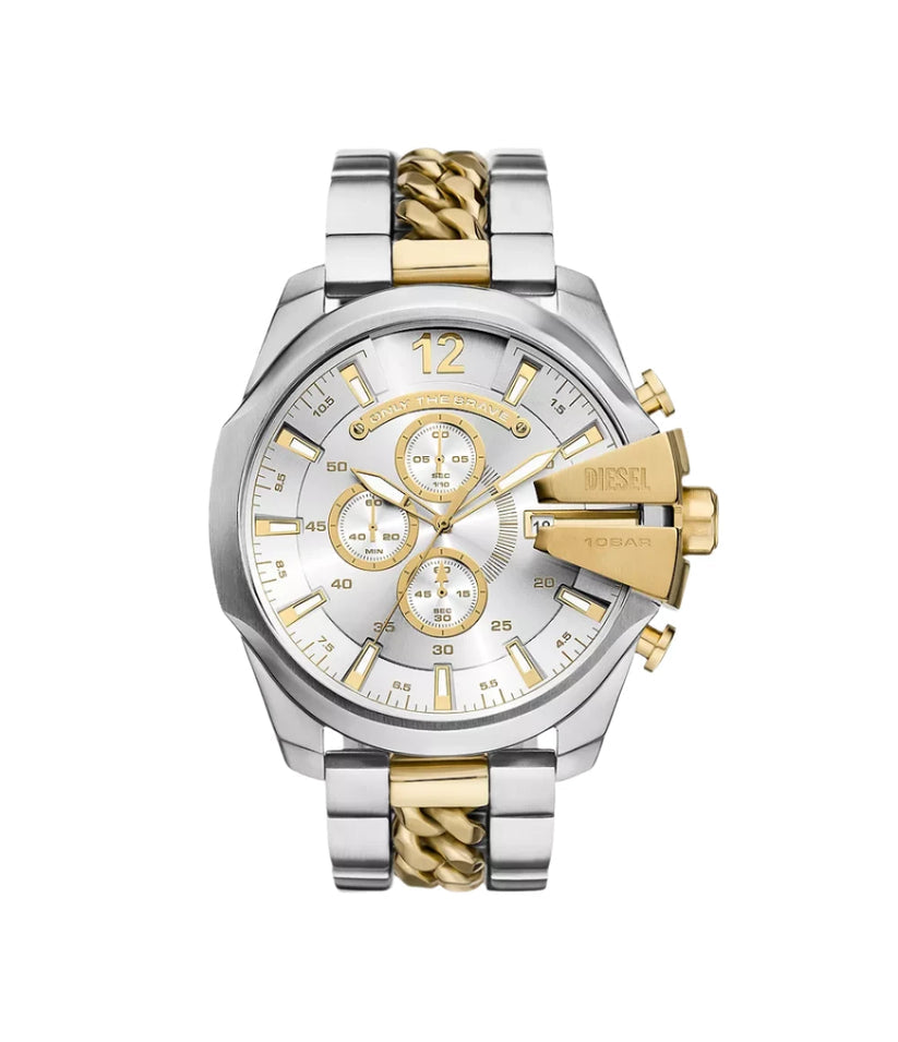 DIESEL Mega Chief Chrono White Dial Watch - DZ4672 - KRISHNA WATCH COMPANY