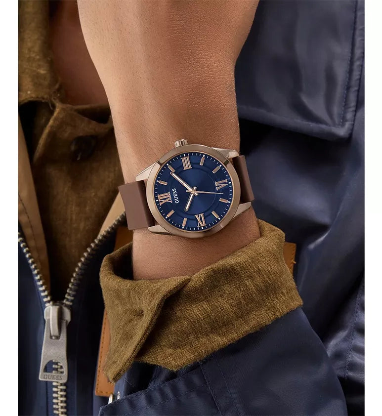 GUESS Mens Brown Tone Analog Watch GW0894G3 - KRISHNA WATCH COMPANY