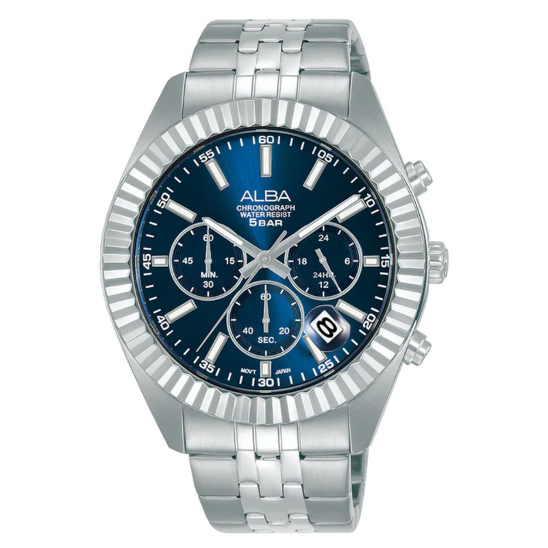 Alba Midnight Blue Dial Chronograph AT3H17X1 - KRISHNA WATCH COMPANY