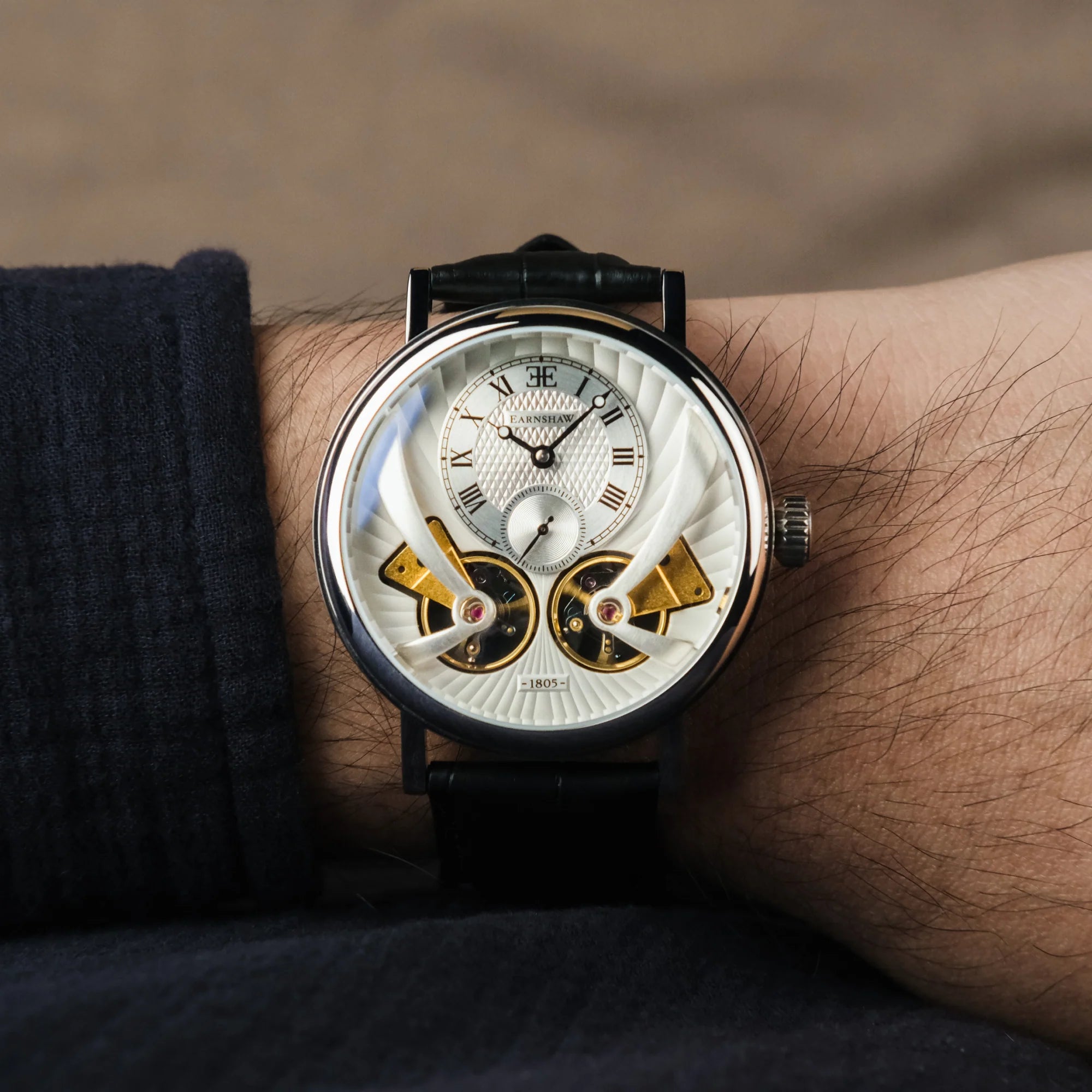 EARNSHAW Beaufort Anatolia Skeleton Automatic 40 Jewels Watch for Men ES-8059-01 - KRISHNA WATCH COMPANY