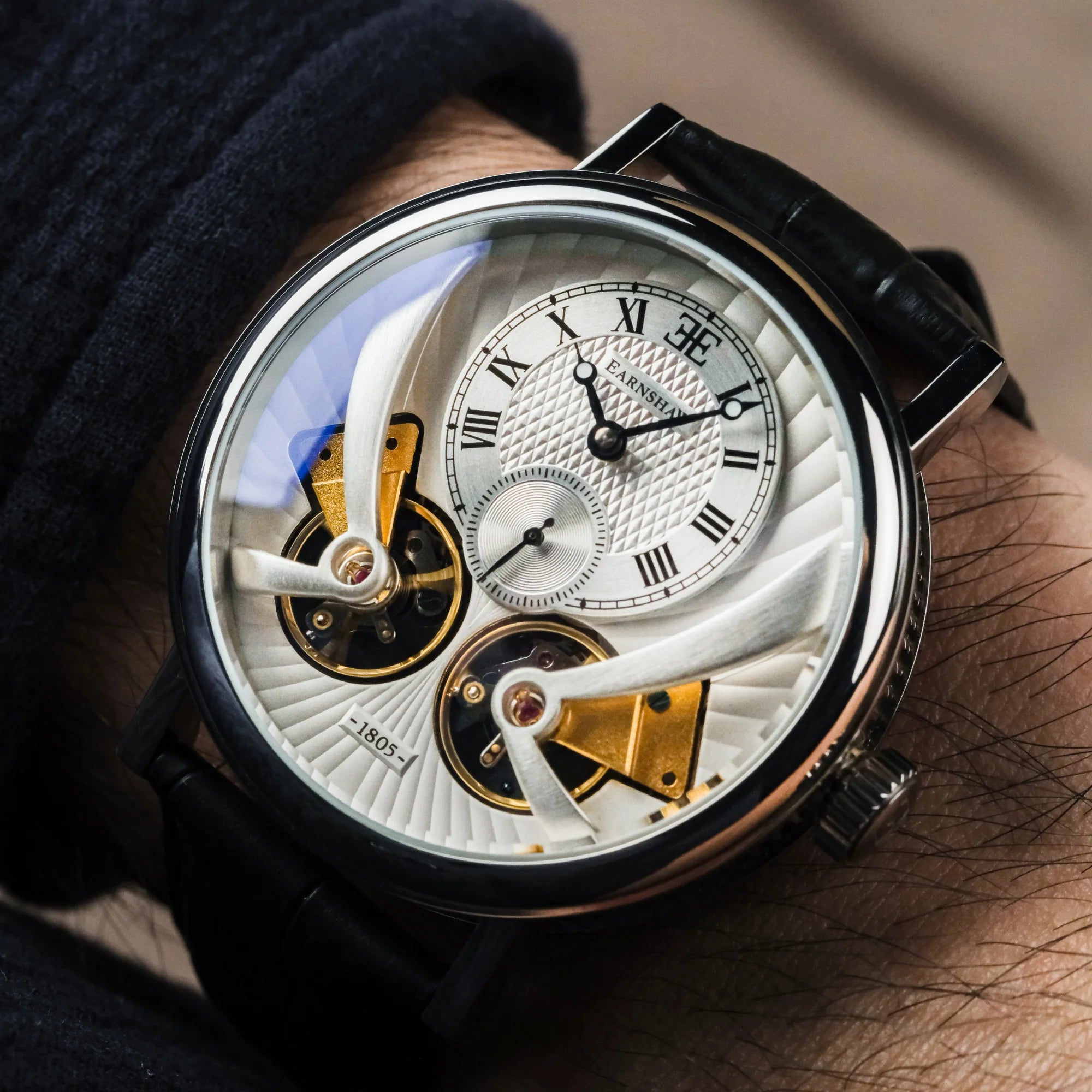 EARNSHAW Beaufort Anatolia Skeleton Automatic 40 Jewels Watch for Men ES-8059-01 - KRISHNA WATCH COMPANY