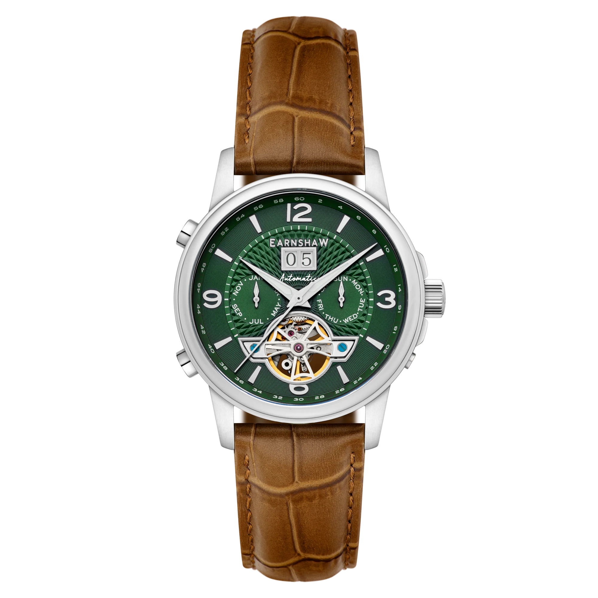 EARNSHAW Marylebone Automatic Skeleton Grand Open Heart Watch for Men ES-8177-02 - KRISHNA WATCH COMPANY