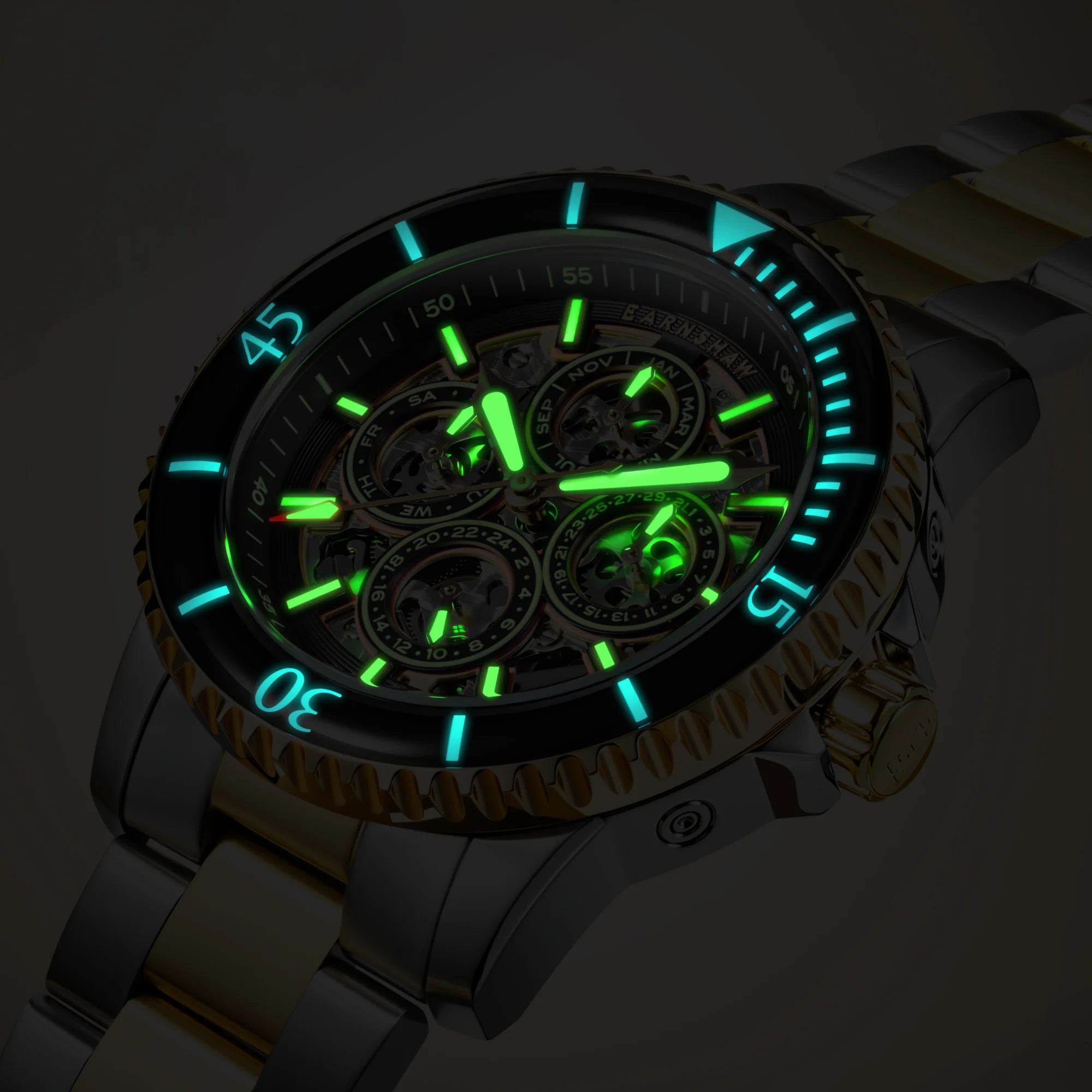 Earnshaw Admiral Duncan Triple Calendar Skeleton Automatic - ES-8320-44 - KRISHNA WATCH COMPANY