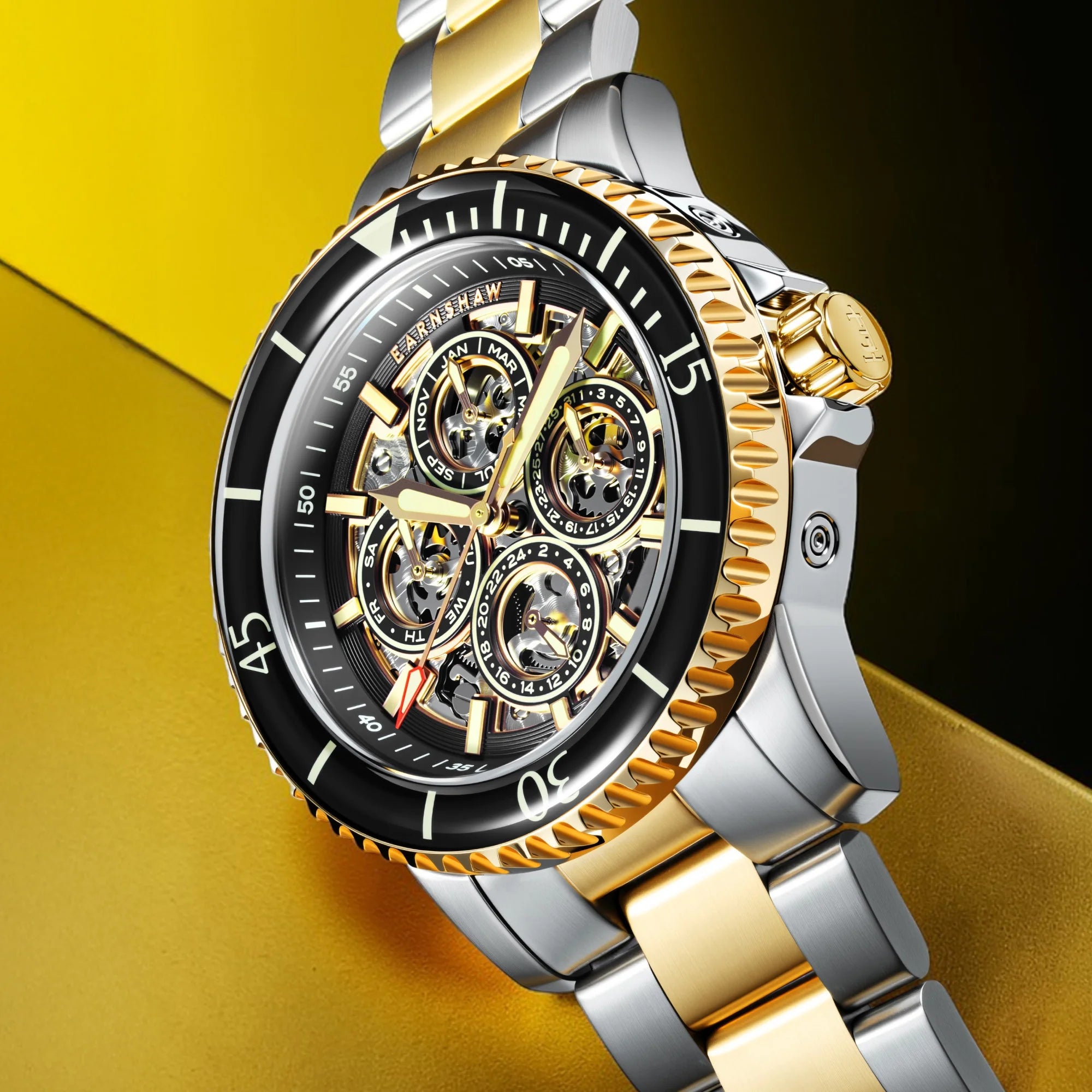 Earnshaw Admiral Duncan Triple Calendar Skeleton Automatic Watch ES-8320-55 - KRISHNA WATCH COMPANY