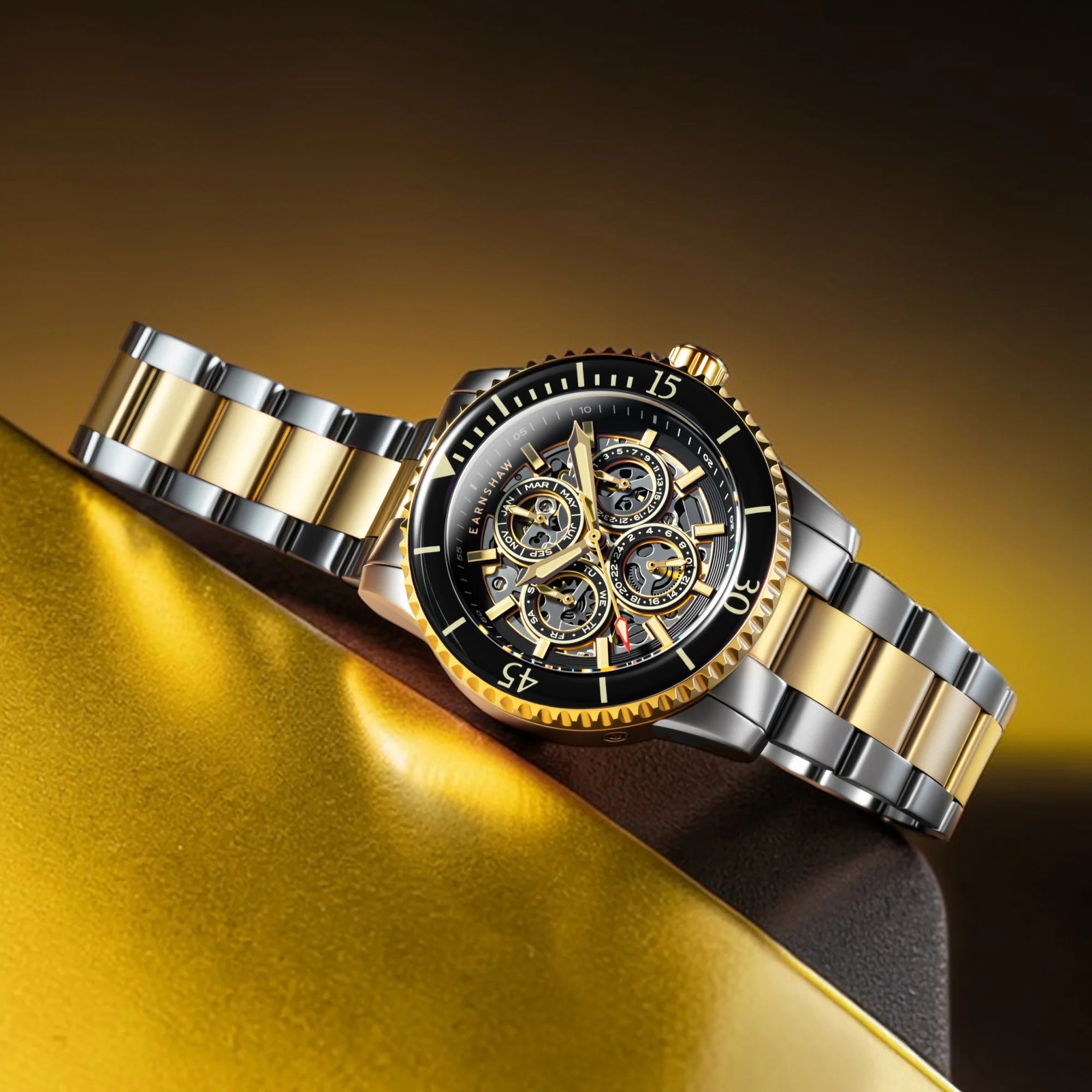Earnshaw Admiral Duncan Triple Calendar Skeleton Automatic Watch ES-8320-55 - KRISHNA WATCH COMPANY