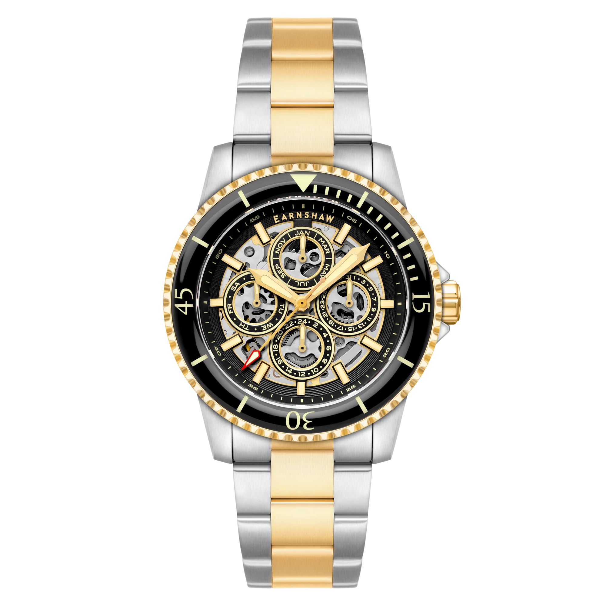 Earnshaw Admiral Duncan Triple Calendar Skeleton Automatic Watch ES-8320-55 - KRISHNA WATCH COMPANY