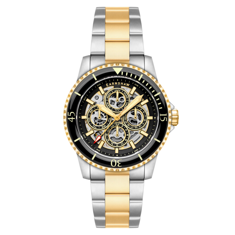 Earnshaw Admiral Duncan Triple Calendar Skeleton Automatic Watch ES-8320-55 - KRISHNA WATCH COMPANY