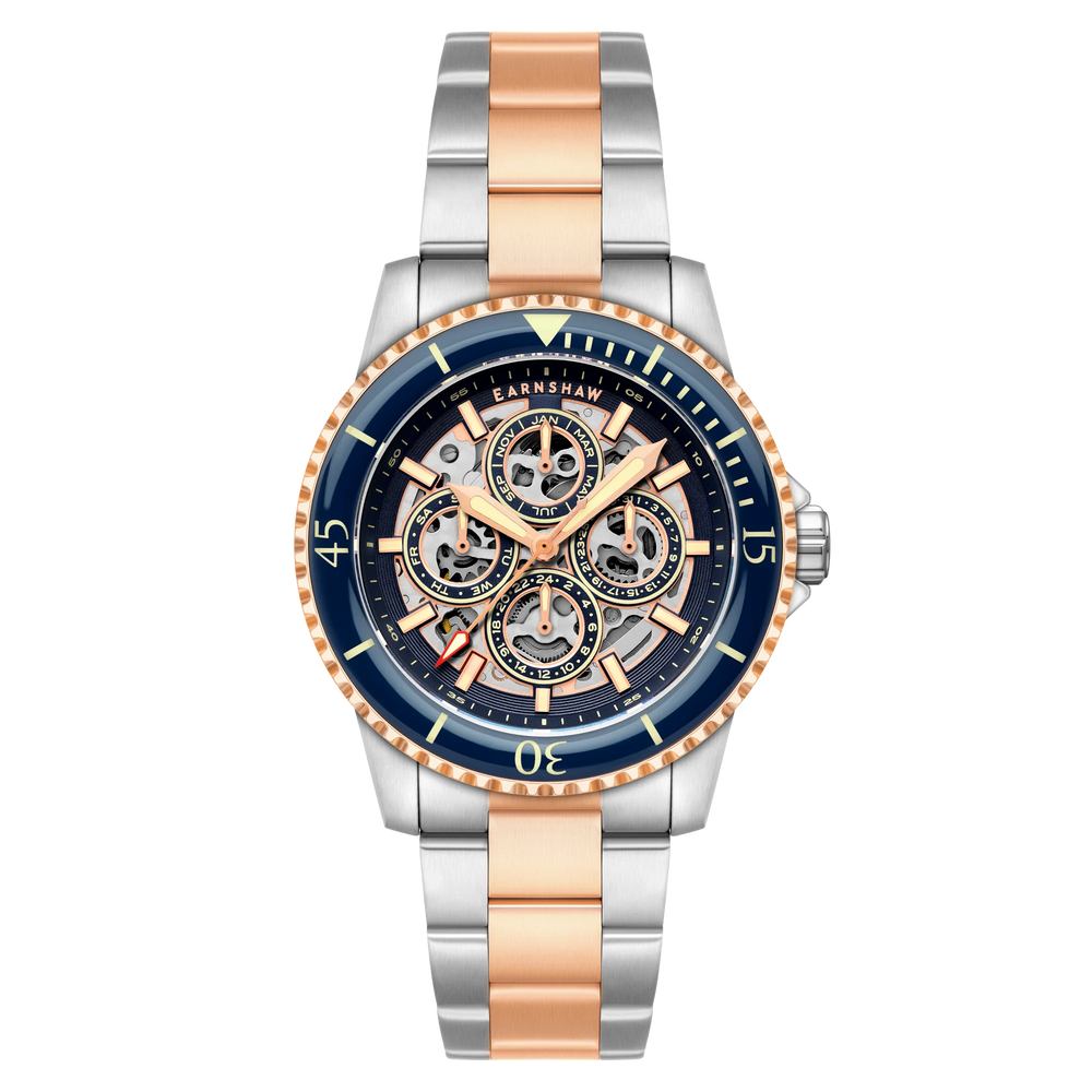 Earnshaw Admiral Duncan Triple Calendar Skeleton Automatic - ES-8320-66 - KRISHNA WATCH COMPANY